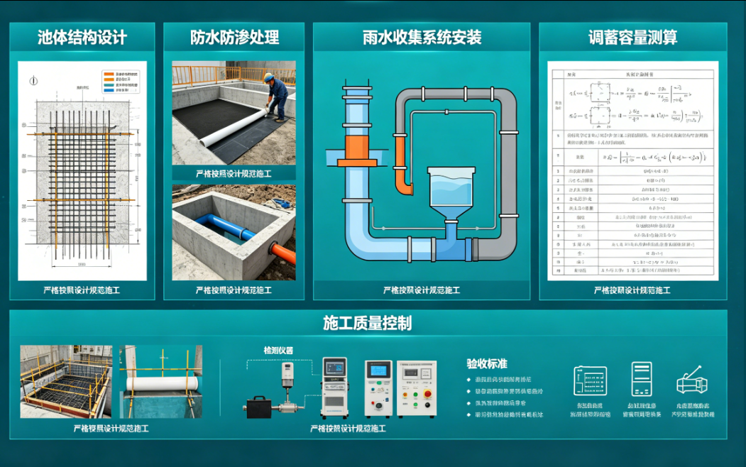 海绵城市雨水收集调蓄池施工技术要点